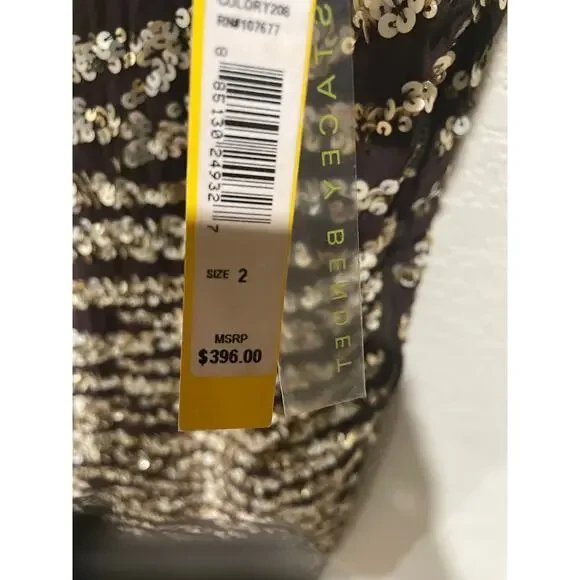 Alice + Olivia Nora‎ Sequin One Shoulder Dress Size 2 - Picture 5 of 7